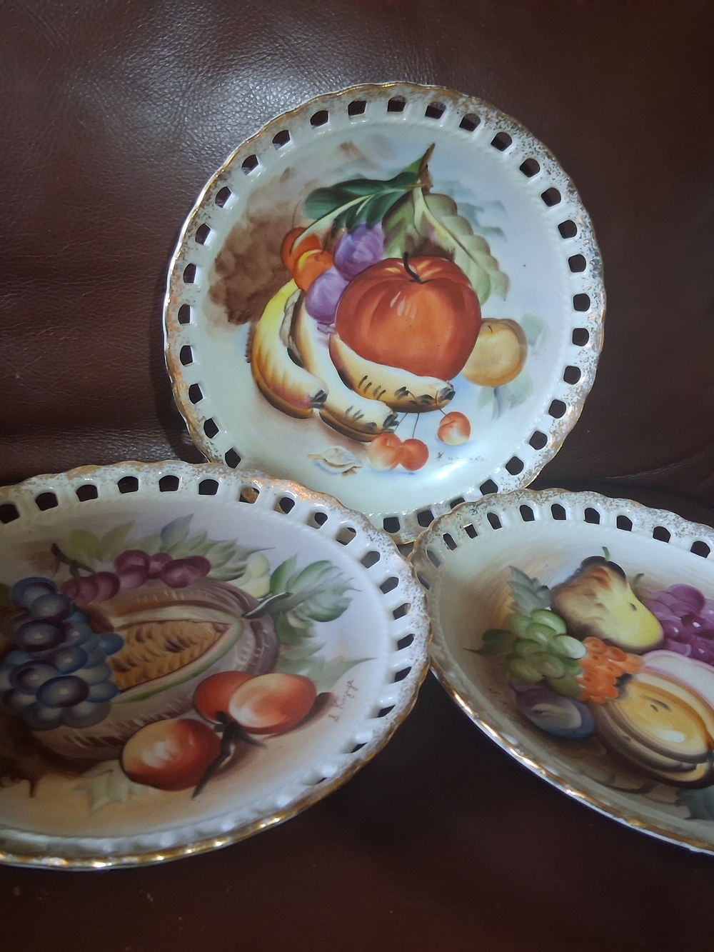 Hand-Painted Fruit Decorative Plate - Multi-Color From Japan